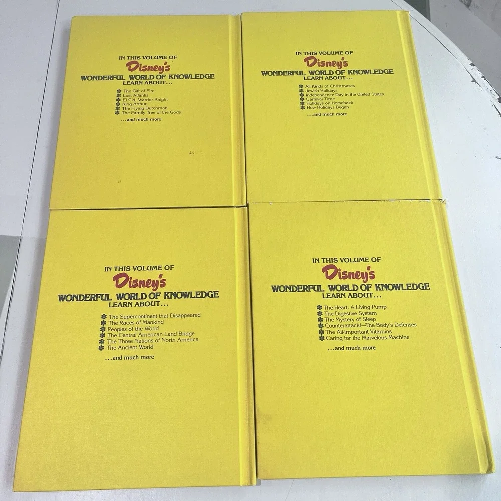 21 Disney WONDERFUL WORLD OF KNOWLEDGE Book Lot Collectors Edition Homeschool‎
